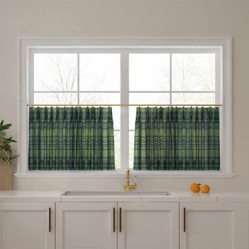 Sara Le Print Linen Pleated Cafe Curtains -TWOPAGES