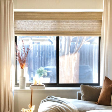 Rae Natural Ramie Flax Woven Wood Shades - Series C- -TWOPAGES CURTAINS