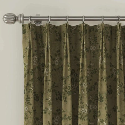 Sara Le Print Linen Cafe Curtains Pleated -TWOPAGES