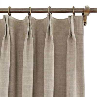 Liz Linen Ready Made Privacy Curtains Pinch Pleat Unlined -TWOPAGES