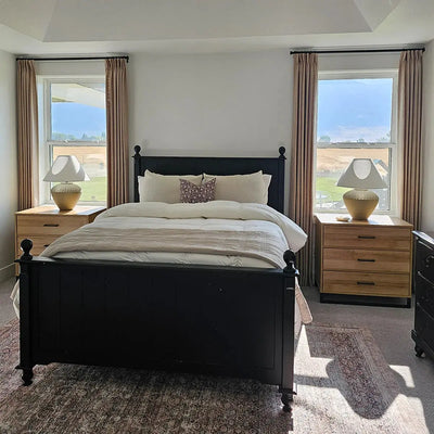 Liz Linen Ready Made Privacy Curtains Pinch Pleat Unlined -TWOPAGES