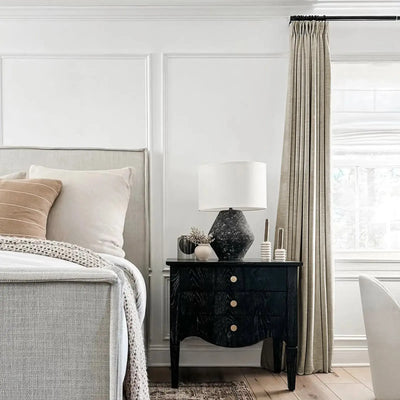 Liz Linen Ready Made Privacy Curtains Pinch Pleat Unlined -TWOPAGES