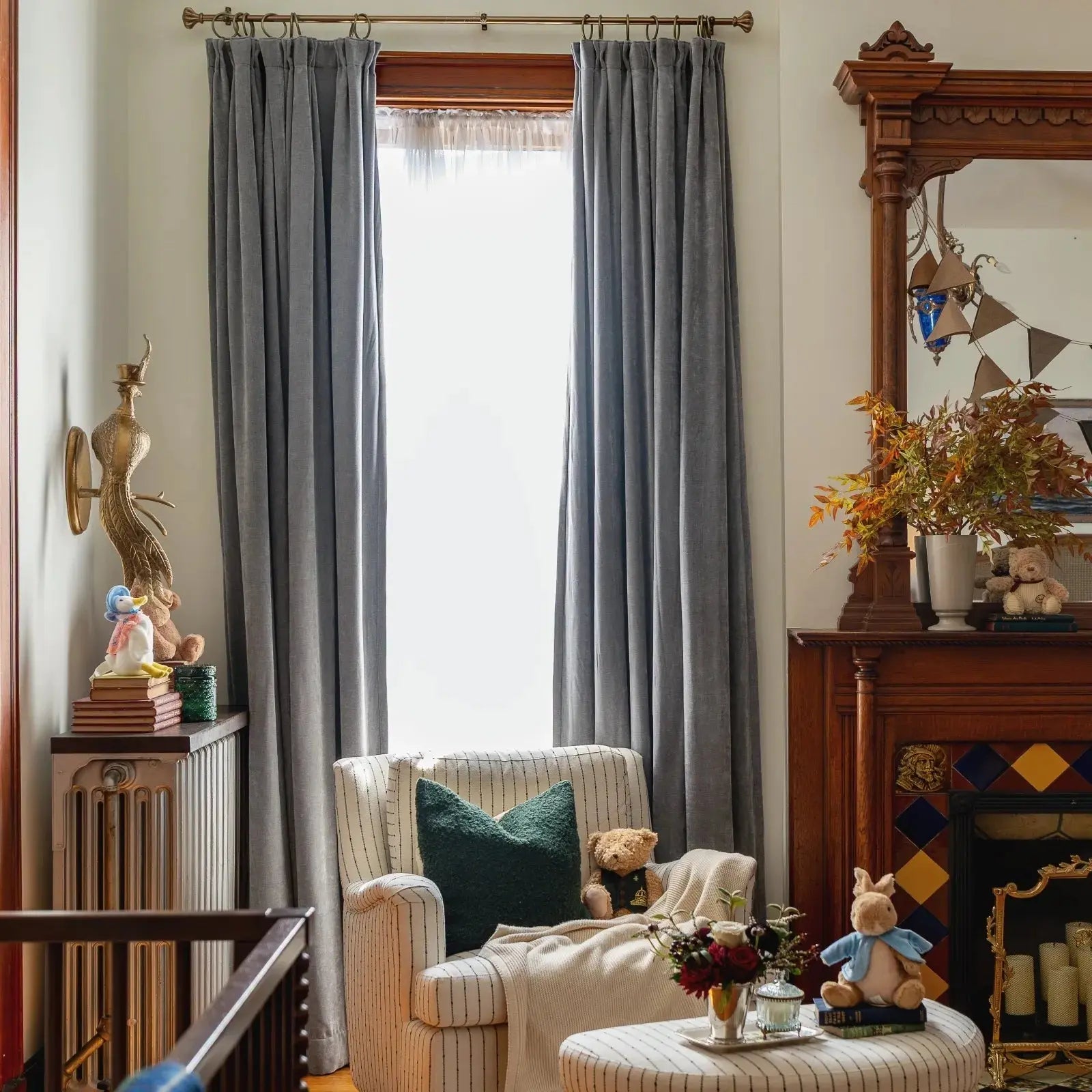 Birkin Velvet Curtain Pleated- -TWOPAGES