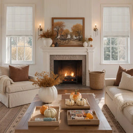 Britt Bengoechea Floral Print Linen Cotton Roman Shade Cordless- -TWOPAGES