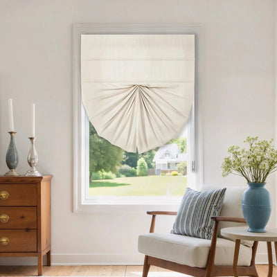 Custom Fan Roman Shades Cord Lift -TWOPAGES