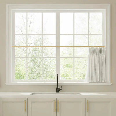 Liz Linen Pleated Cafe Curtains -TWOPAGES