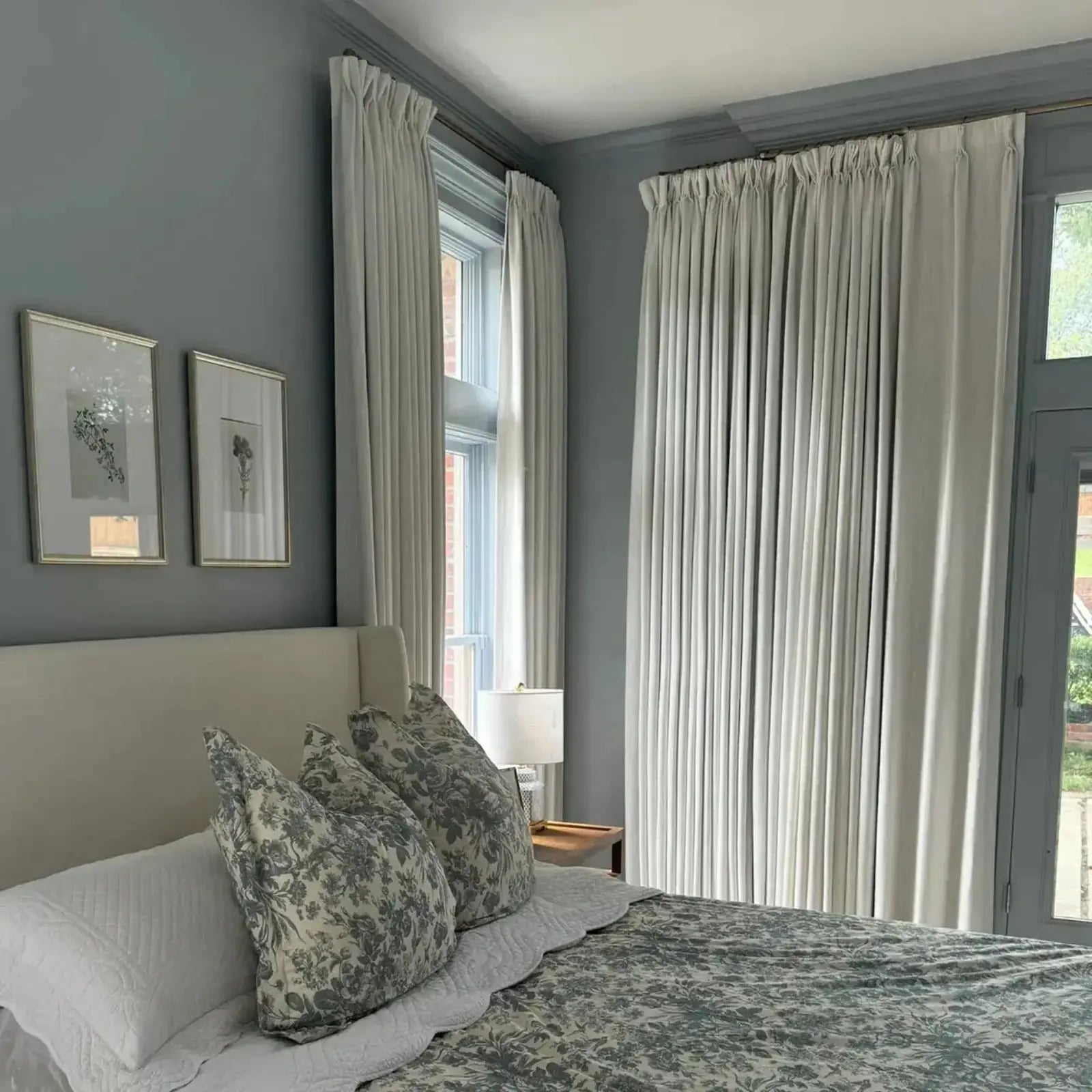 Liz Linen Blackout Curtains Pleated Drapery- -TWOPAGES