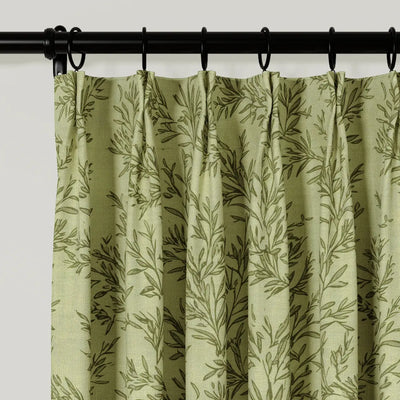Sara Le Print Linen Cafe Curtains Pleated -TWOPAGES