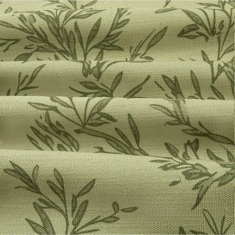 Sara Le Print Linen Pleated Cafe Curtains -TWOPAGES