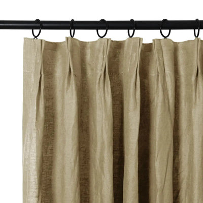 Doris 100% Linen Curtain Pleated TWOPAGES