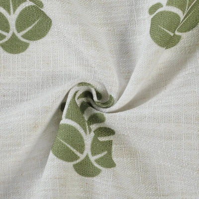 Stefana Silber Print Linen Blend Curtain Drapery Pleated -TWOPAGES