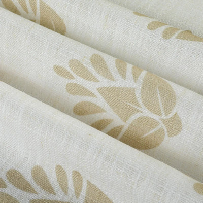 Stefana Silber Print Linen Blend Curtain Drapery Pleated -TWOPAGES