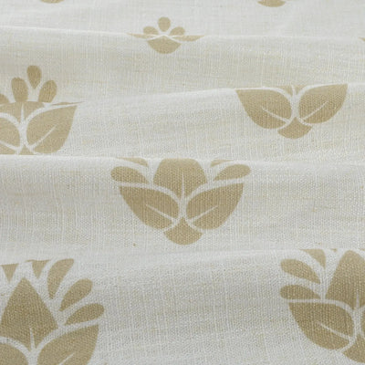 Stefana Silber Print Linen Blend Curtain Drapery Pleated -TWOPAGES
