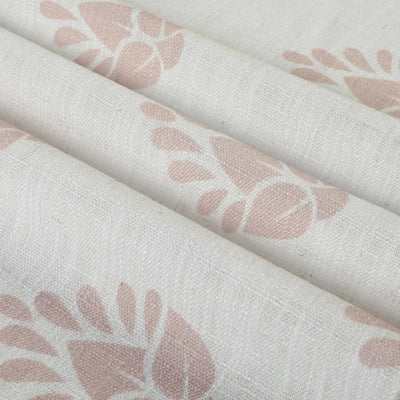 Stefana Silber Print Linen Blend Curtain Drapery Pleated -TWOPAGES