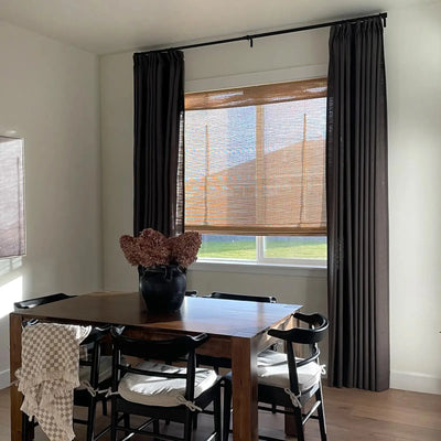 Natural Ramie Bamboo Woven Shade - Beige -TWOPAGES CURTAINS