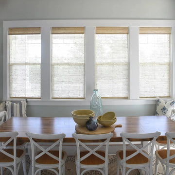 Natural Ramie Bamboo Woven Shade - Beige -TWOPAGES CURTAINS