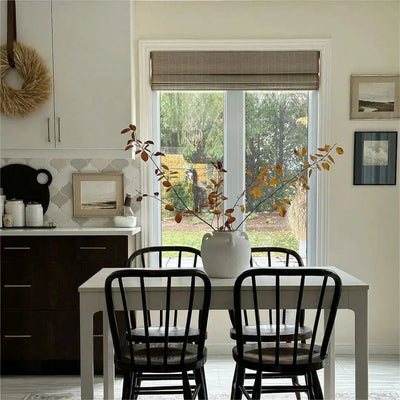 Natural Flax Bamboo Woven Shade - Gray Brown -TWOPAGES CURTAINS