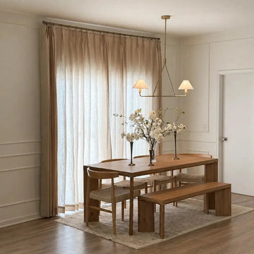 Patti Premium 100% Belgian Flax Linen Curtain Pleated- -TWOPAGES