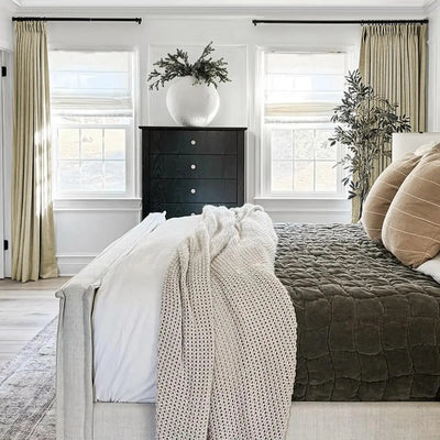 Liz Linen Ready Made Privacy Curtains Pinch Pleat Unlined -TWOPAGES