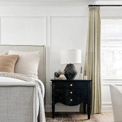 Liz Linen Ready Made Privacy Curtains Pinch Pleat Unlined -TWOPAGES