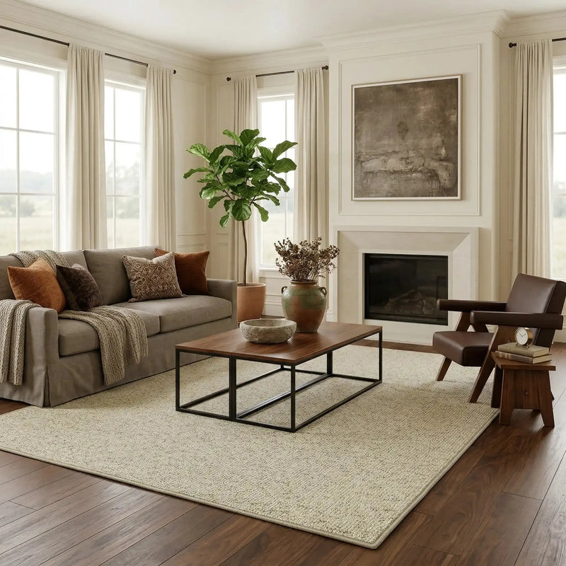 Elvis Popcorn-Textured Wool Rug | TWOPAGES Curtains
