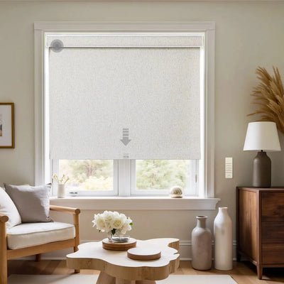 Alvin Motorized Linen Blackout Roller Shade -TWOPAGES