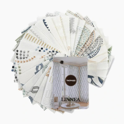 Linnea Embroidered Linen Cotton Booklet 24 Colors -TWOPAGES