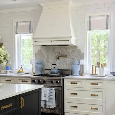 Custom Roman Shade with Trim Border Cordless -TWOPAGES