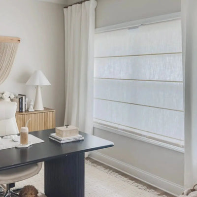 Motorized Roman Shade Cordless -TWOPAGES