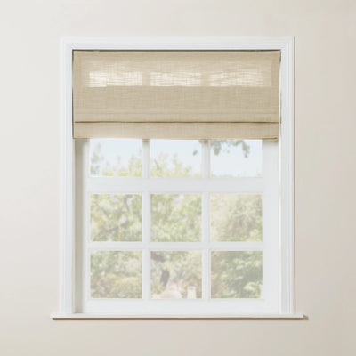 Custom Linen Roman Shade Cordless
