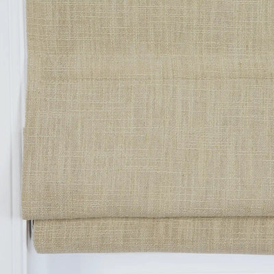 Custom Linen Roman Shade Cordless
