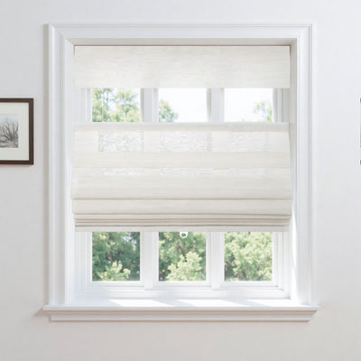 Top Down Bottom Up Soft Fold Sheer Roman Shades Cordless