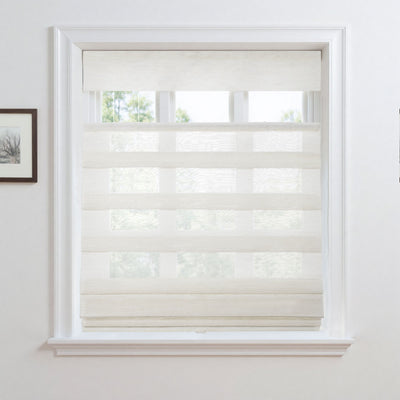 Top Down Bottom Up Soft Fold Sheer Roman Shades Cordless