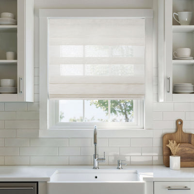 Top Down Bottom Up Soft Fold Sheer Roman Shades Cordless