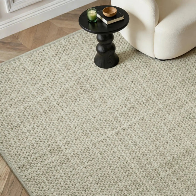 Della Natural Patterned Wool Rug- -TWOPAGES