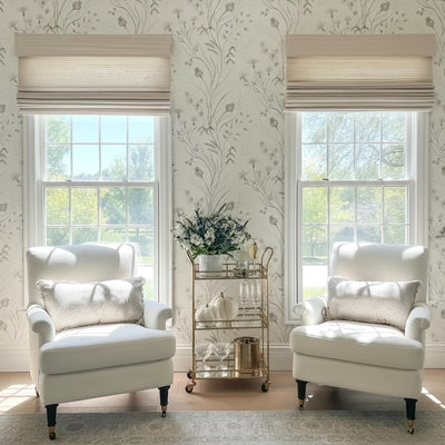 Lay Natural Paper Bamboo Woven Shade - Marble White- -TWOPAGES CURTAINS