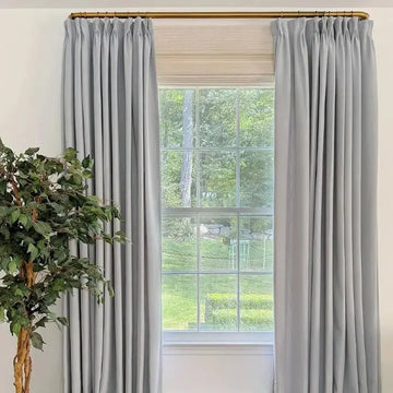 Natural Ramie Bamboo Woven Shade - Marble White -TWOPAGES CURTAINS