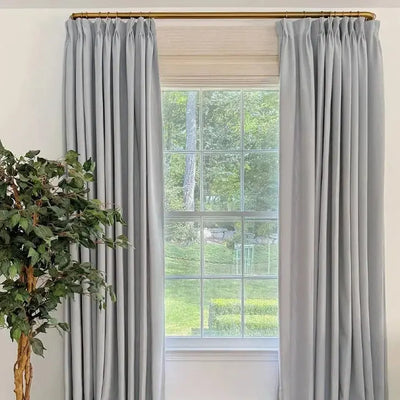 Natural Ramie Bamboo Woven Shade - Marble White -TWOPAGES CURTAINS
