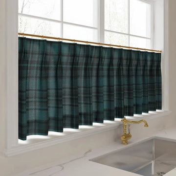 Sara Le Print Linen Pleated Cafe Curtains -TWOPAGES