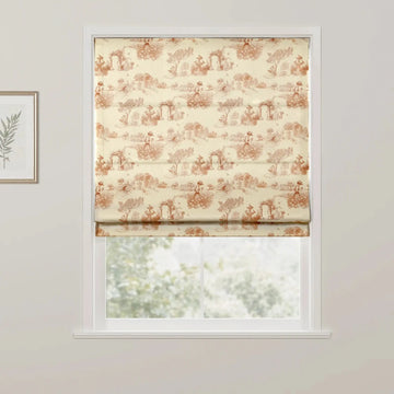 MS. MAVERICK MUSE x TWOPAGES Print Linen Cotton Roman Shade Cordless- -TWOPAGES