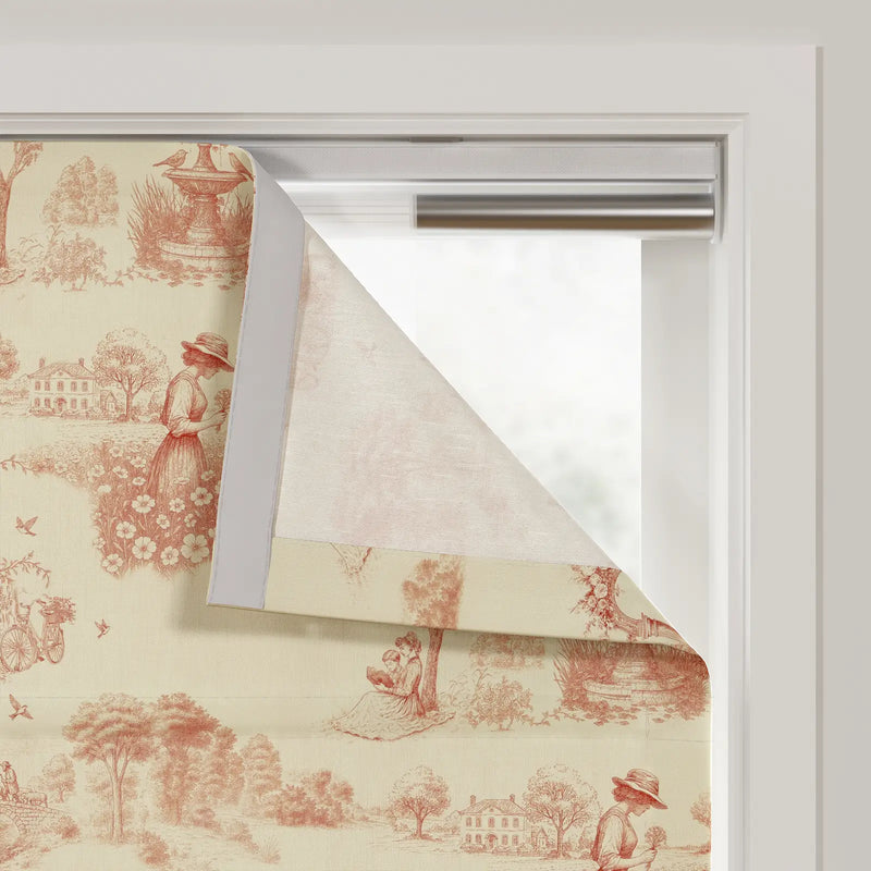 MS. MAVERICK MUSE x TWOPAGES Print Linen Cotton Roman Shade Cordless