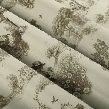 MS. MAVERICK MUSE x TWOPAGES Print Linen Cotton Roman Shade Cordless- -TWOPAGES