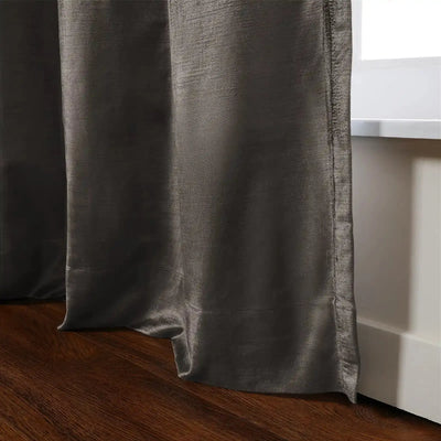 Veda Luster Cotton Velour Drapery Pleated -TWOPAGES