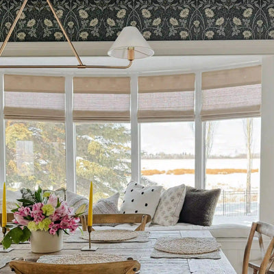 Natural Ramie Bamboo Woven Shade - Coconut -TWOPAGES CURTAINS