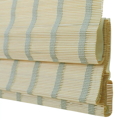 Sybil Bamboo Roman Shade - Natural TWOPAGES CURTAINS
