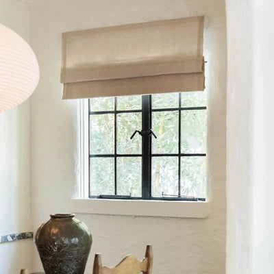 Patti Belgian Linen Roman Shade Cordless -TWOPAGES