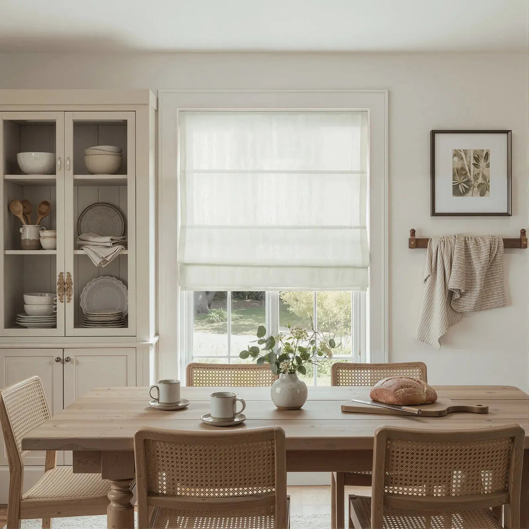 Custom Linen Roman Shade Cordless- -TWOPAGES