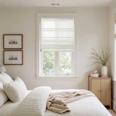 Patti Belgian Linen Roman Shade Cordless -TWOPAGES
