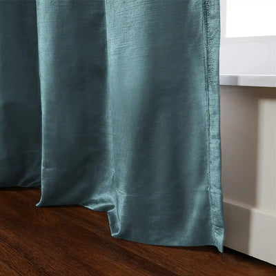 Veda Luster Cotton Velour Drapery Pleated -TWOPAGES