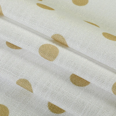 Stefana Silber Print Linen Blend Curtain Drapery Pleated -TWOPAGES